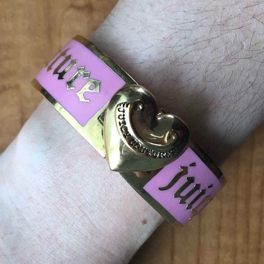Juicy Couture 2000’s gold and pink bangle